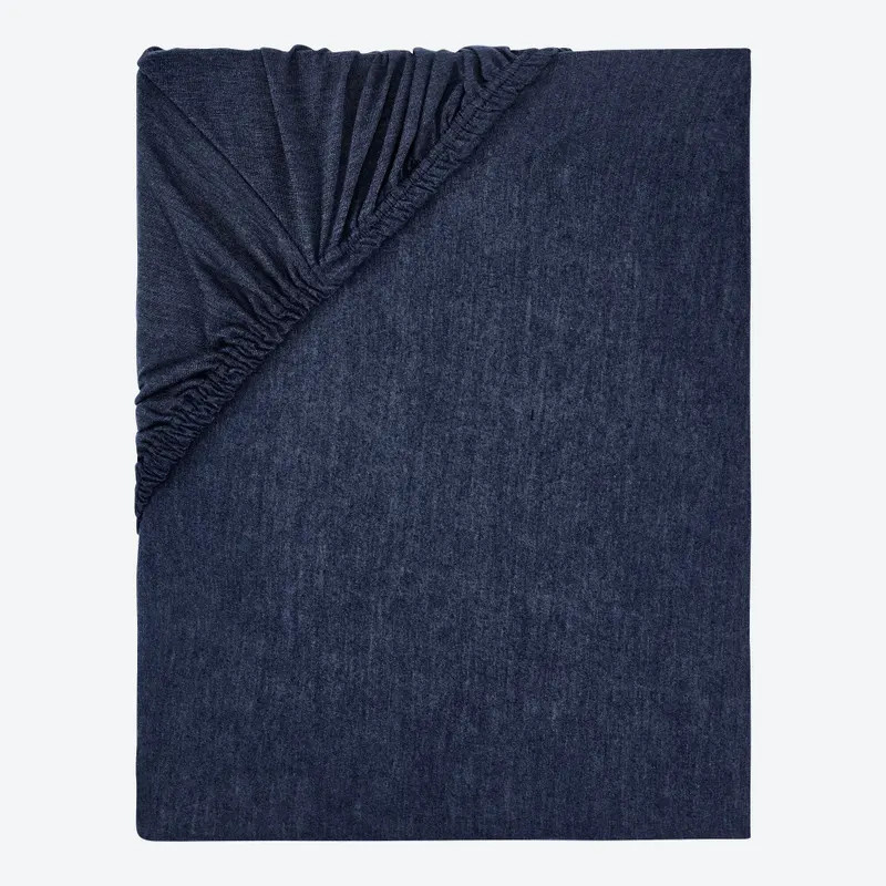 Jersey-Spannbetttuch Blau B/T: 90 x 200 cm - Bild 2