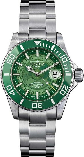 Davosa Herrenuhr Ternos Professional, Automatik, Edelstahl, Grün, 50 ATM - Bild 1