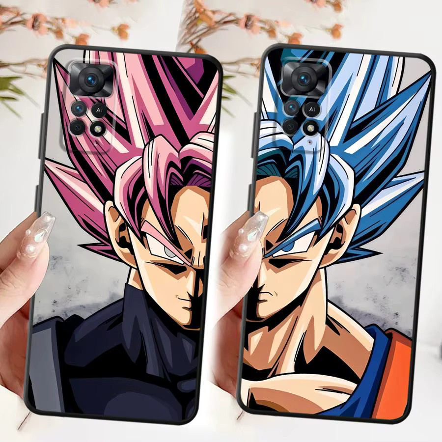 Schwarze weiche Handyhülle mit Dragon Ball Goku Design für Xiaomi Redmi Note und Xiaomi Mi Serien - Bild 1