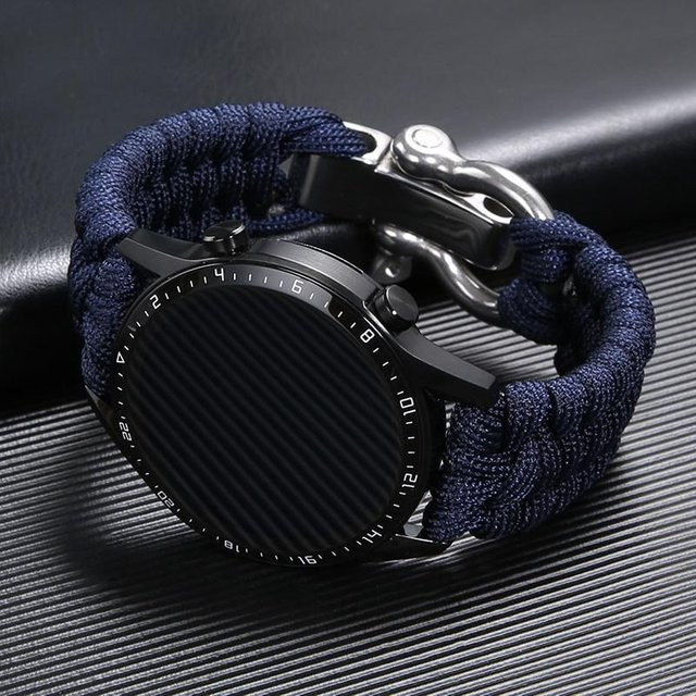 Uhrenarmband Nylon, blau, 22 mm, Herren - Bild 1