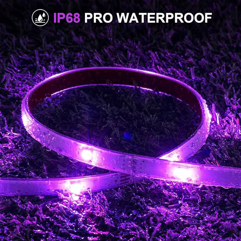 LeiiGeeGo RGB LED Lichtstreifen Outdoor IP68 Wasserdicht mit Bluetooth-App-Steuerung und Musik-Synchronisation, Multicolour - Bild 3