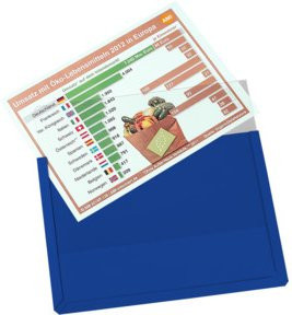 Eichner Magnet-Sichttasche aus Hart-PVC DIN A4 quer in Blau und Transparent - Bild 1