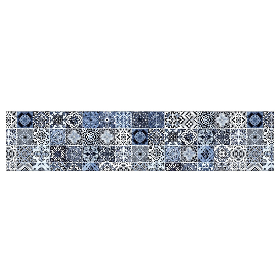 MySpotti Küchenrückwand Profix Cucina Stefano in Fliesenoptik aus Aluminium, Blau-Weiß, B: 270 cm, H: 60 cm - Bild 2
