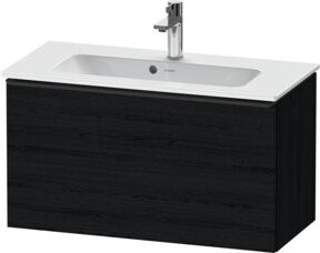 Duravit Waschtischunterschrank D-Neo Compact, wandhängend, schwarz/weiß matt, B/T/H: 81 x 37,2 x 44 cm - Bild 1