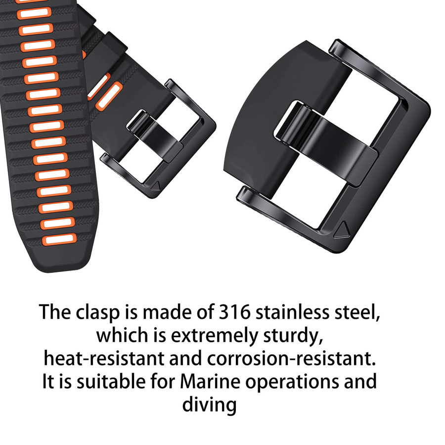 NUOTUO Uhrenarmband Silikon, Schwarz, Unisex - Bild 4
