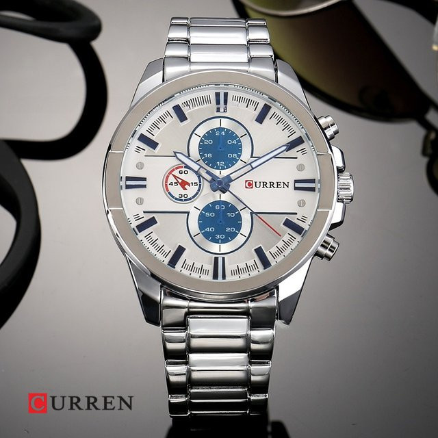 Curren Armbanduhr Edelstahl, Analoguhr, Herren - Bild 1