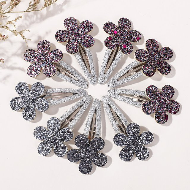 BABY BOWS Haarspangen mit Glitter und Blumen, 20 Stück, Kinder - Bild 1