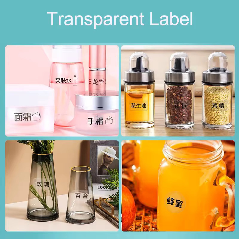 Niimbot Thermopapier Etiketten für D11, D101 und H1 Serie in Weiß und Transparent für Büro und Aufbewahrung - Bild 2