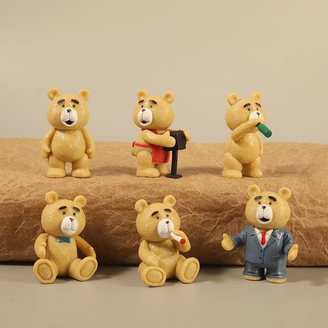 TAKARA TOMY Teddybär Figuren, 6-teiliges Set, Anime Cartoon Bär Puppe - Bild 1