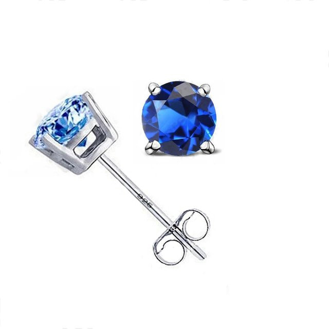 YAAMELI Ohrstecker 925 Silber, Zirkonia, Kristall, Unisex - Bild 1