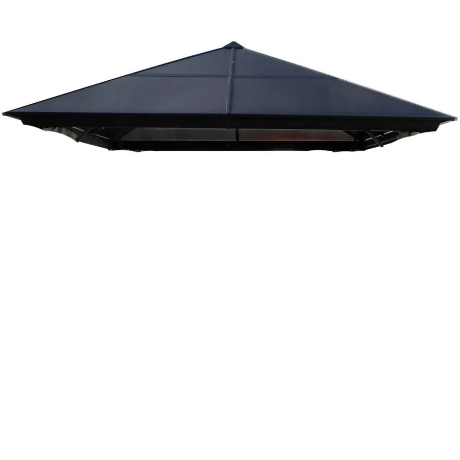Lex Ersatzdach für Hardtoppavillon aus Polycarbonat in Schwarz - Bild 2