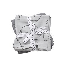 Done by Deer Wickeltuch Contour 2er-Pack aus Baumwolle, Grau - Bild 1