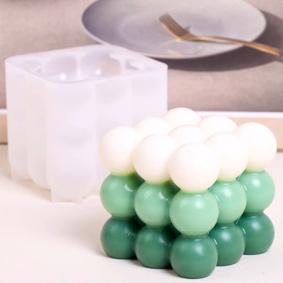 UDOCOOL Silikonform für 3D kubische Blasenkerzen und DIY Handwerk in Multicolour - Bild 2
