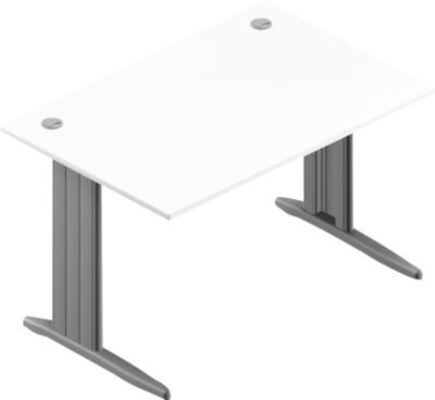 Schreibtisch Arlon-Office modern in Weiß mit Kabeldurchlass, B/T/H: 120 x 80 x 73 cm - Bild 1