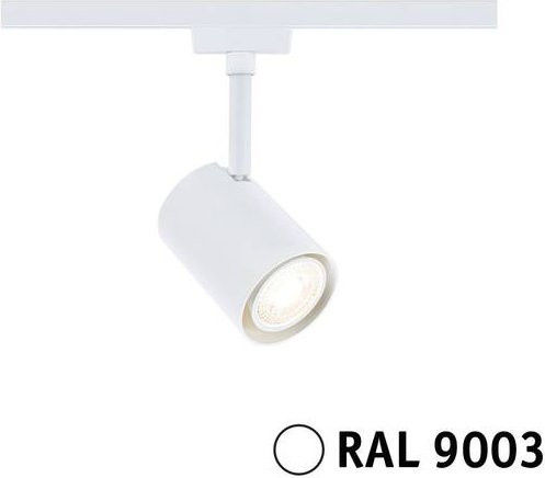 Paulmann Luxe URail Hochvolt-Schienensystem-Leuchte GU10 in Signalweiß, Durchmesser: 6,5 cm - Bild 1