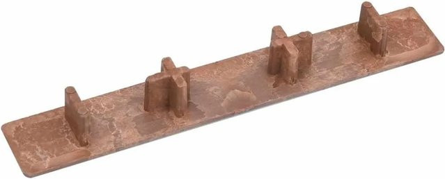 vidaXL Endkappen für Terrassendielen aus Kunststoff, 10 Stück, Braun, B/H/T: 120 x 45 x 2,5 cm - Bild 1