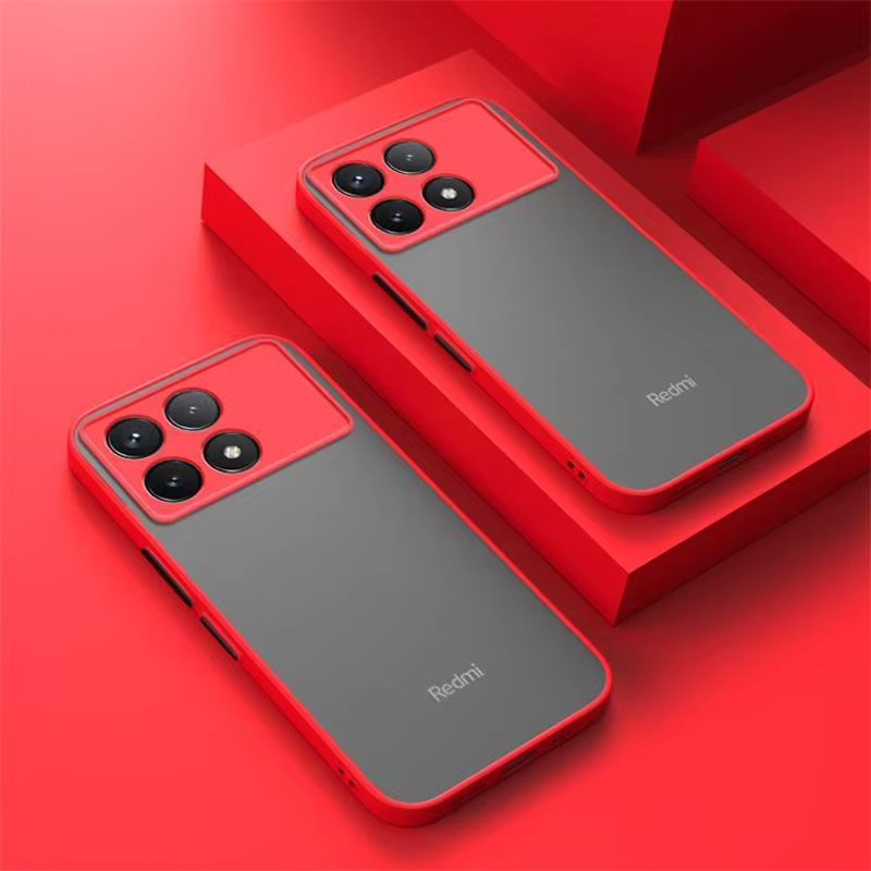 Luxuriöse matte transparente Schutzhülle für Xiaomi Poco X6 Pro 5G und Redmi Note 13 12 11 10 9 4G stoßfest und dünn - Bild 1