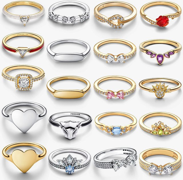 Disney Ring, 925 Silber, Herz, Schmetterling, Sonne, Mond - Bild 1
