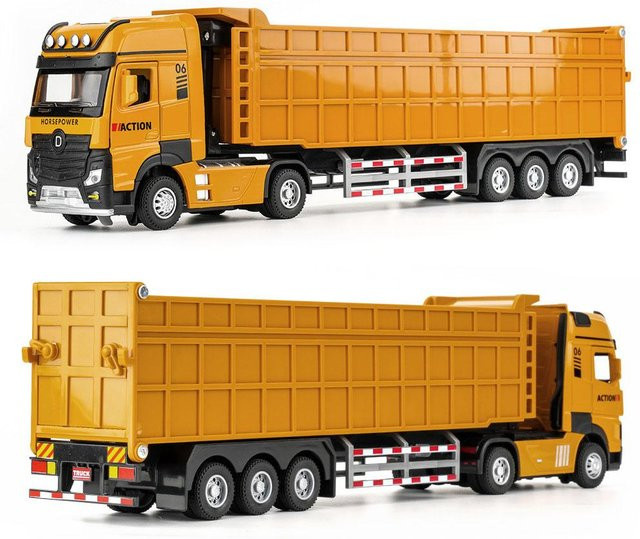 Linyi toy car Anhänger Kipper Modellauto, 1:50er Maßstab, mit Licht und Sound, ab 14 Jahren - Bild 1