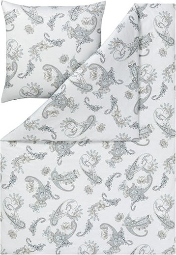 Estella Bettwäsche Katrin Jersey aus Baumwolle mit floralem Design in Weiß - Bild 1