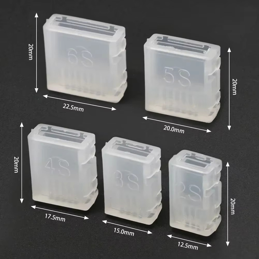 HPXGRC 20er Set JST-XH Balance Plug Saver AB Clips für RC LiPo Akkus in Transparent - Bild 4
