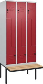 C+P Z-Spind Classic PLUS Sitzbank mit 6 Fächern und Buche-Hartholz Sitzfläche, B/T/H: 212 x 90 x 81,5 cm - Bild 1