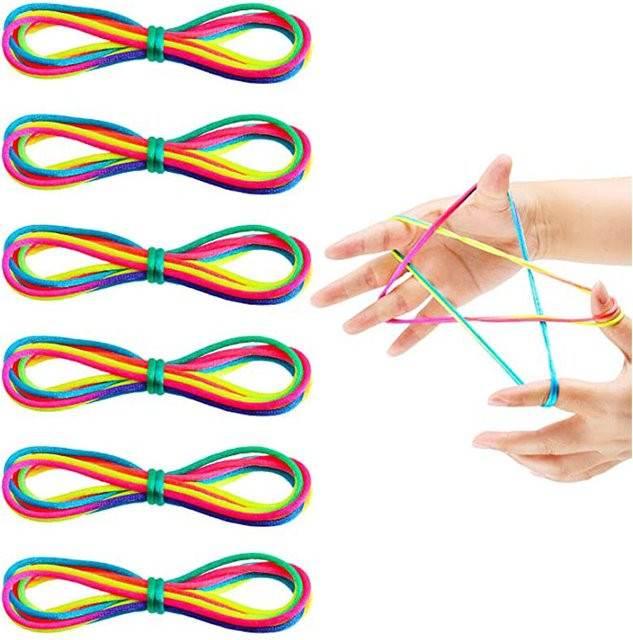 soulbao Regenbogen Farbe Wiege Seil, Finger Spielzeug, 5-20 stücke - Bild 1