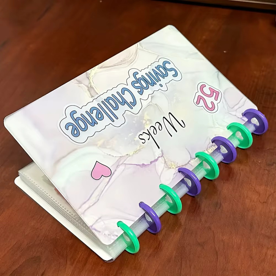 52 Wochen Geld Sparen Herausforderung Budget Binder Set mit Umschlägen in Grün - Bild 3