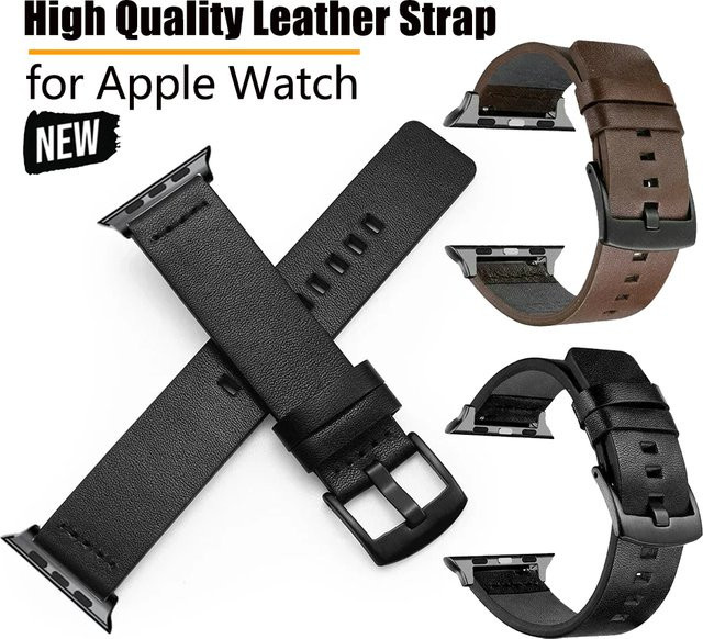 OAKCHARM Uhrenarmband Leder, Schwarz, Unisex - Bild 1