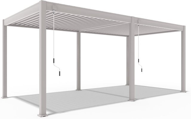 PergoLine Superior Pergola aus Aluminium in Sand, B: 600 cm, T: 300 cm - Bild 1