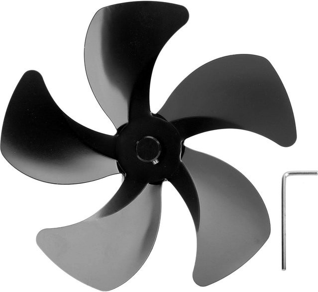 OutsideWorld Ersatz Ofenventilatorflügel aus Aluminiumlegierung mit 5 Flügeln in Silber oder Schwarz - Bild 1