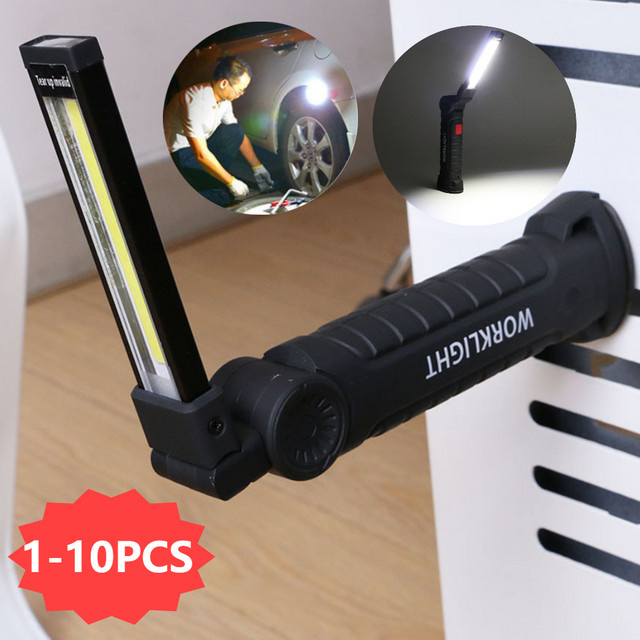 ANENG USB aufladbare COB LED Taschenlampe mit klappbarem Design in Schwarz - Bild 1