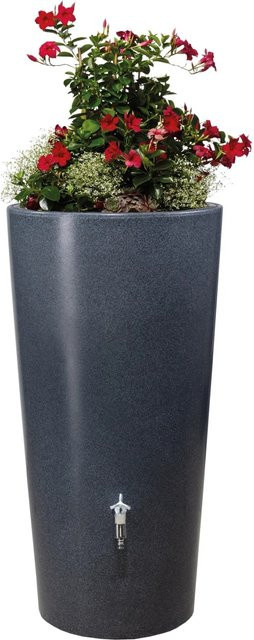 Garantia Regenwasser-Behälter Stone 2in1 mit Pflanzschale, Farbe: Lava, Volumen: 210 l - Bild 1
