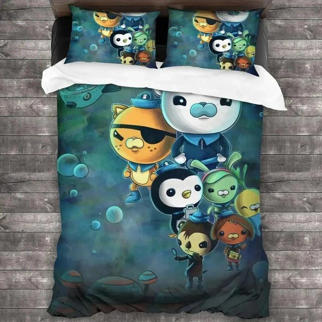 Bettwäscheset Octonauts von Binchi Outdoor Product in Blau für Kinder und Erwachsene, bestehend aus Bettbezug und Kissenbezug, Breite: 140 cm, Höhe: 210 cm - Bild 1