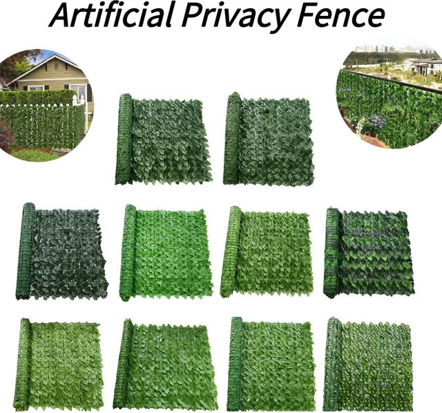 Alloet Künstlicher Sichtschutz als Hecke in Dunkelgrün für Garten, Balkon und Wand - Bild 1