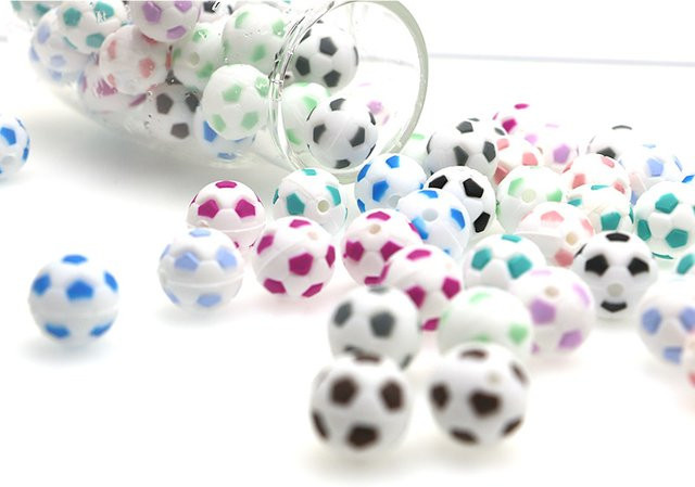 Kovict Silikonperlen, Baby-Fußball, 15 mm, Unisex - Bild 1