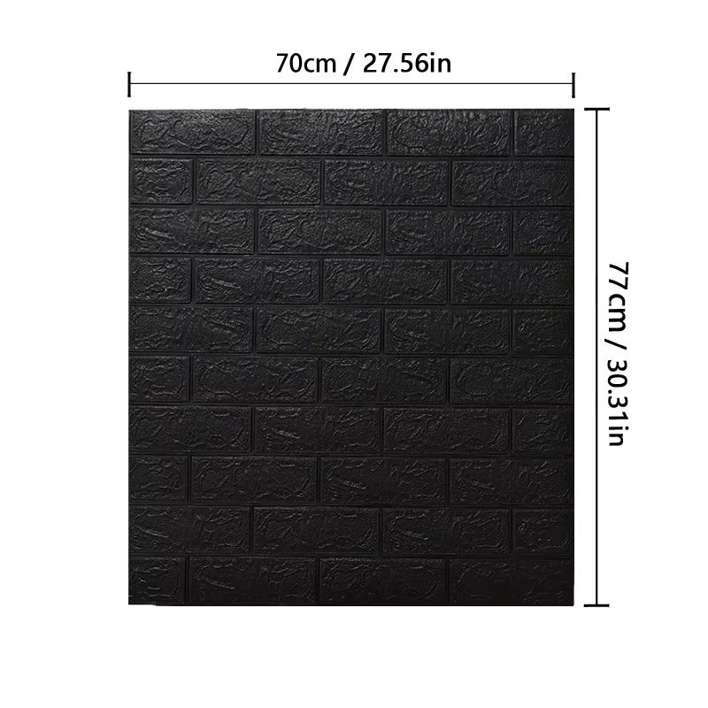 ctzsoop 3D Wandaufkleber Faux Ziegel in Weiß, wasserdicht und selbstklebend, B: 77 cm, H: 70 cm - Bild 6