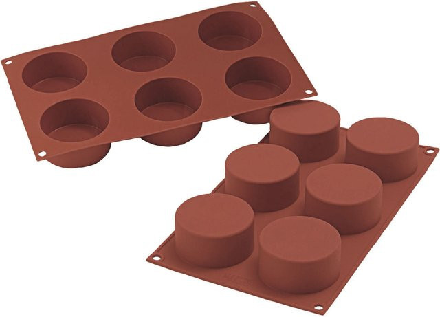 Schneider Silikonbackform Zylinder rot mit 133 ml Volumen, B/T/H: 17,5 x 30 x 3,5 cm - Bild 1