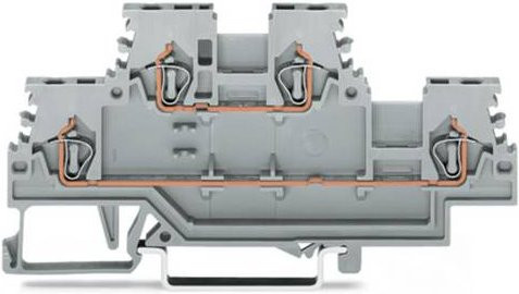WAGO 279-501 Doppelstock-Durchgangsklemme 4mm Zugfeder Grau 50 Stück - Bild 1