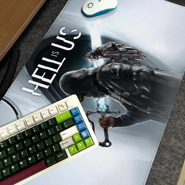 US-Mauspad XXL Gamer-Schreibtischunterlage mit Art Design in Hell, B: 90 cm, T: 40 cm - Bild 1