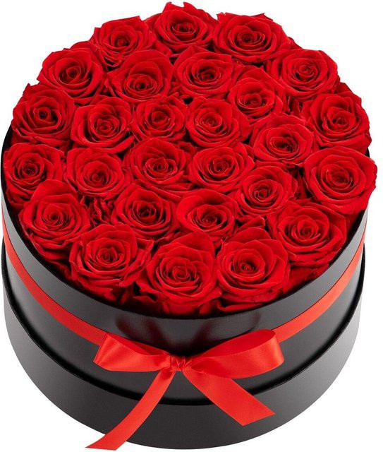 Forever Flowers Bouquet aus 27 konservierten Rosen in Rot von Buying Solutions, MB - Bild 1