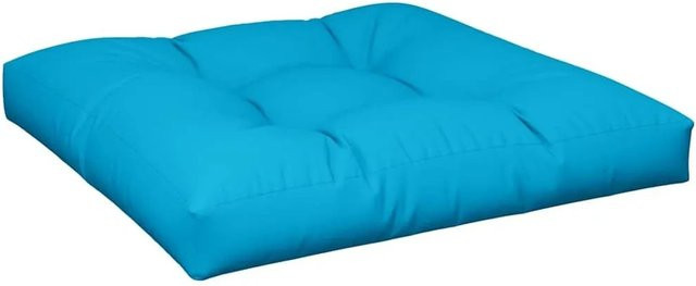 vidaXL Palettenkissen Blau aus Polyester, B/T/H: 70 x 70 x 12 cm, UV-beständig und wasserabweisend - Bild 1
