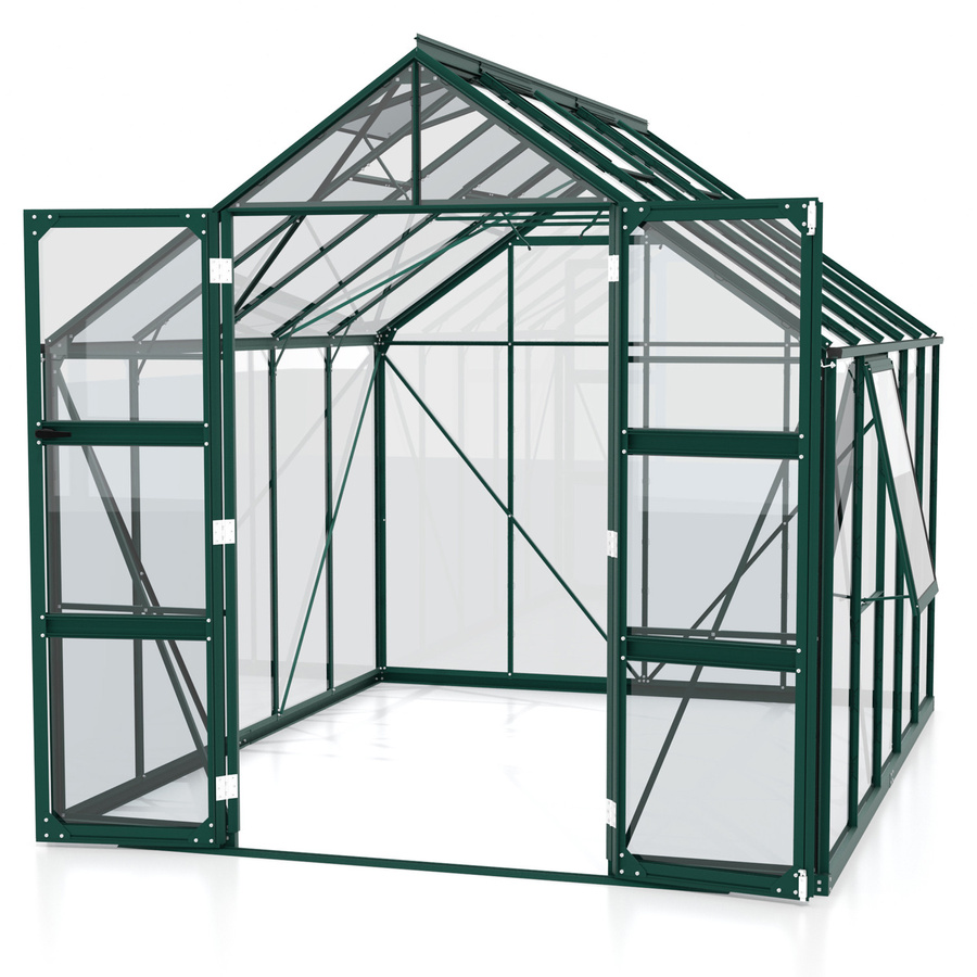 Vitavia Gewächshaus Olymp 8300 in Smaragd mit ESG-Glas und Fundamentrahmen, 8,3 m² - Bild 3