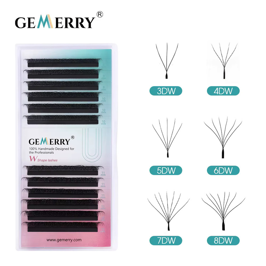 GEMERRY Künstliche Wimpern, W-Form, wasserdicht, natürlich - Bild 5
