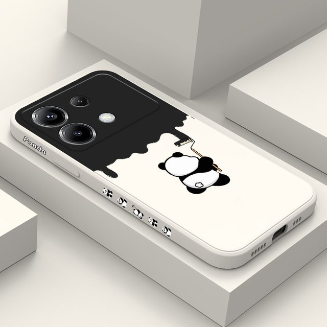 Silikon Handyhülle Panda Design für Xiaomi Poco F8 F7 X7 X6 F6 M6 M5 M5S F5 X5 F4 X4 M4 F3 M3 X3 Pro 4G 5G GT in Grün - Bild 1