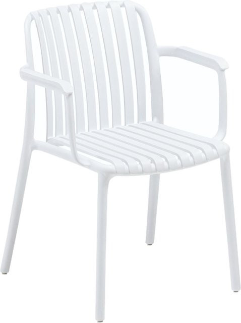 Kettler Stapelsessel Lago aus Kunststoff in Weiß, 4er Set, B/T/H: 57 x 58 x 80 cm - Bild 1