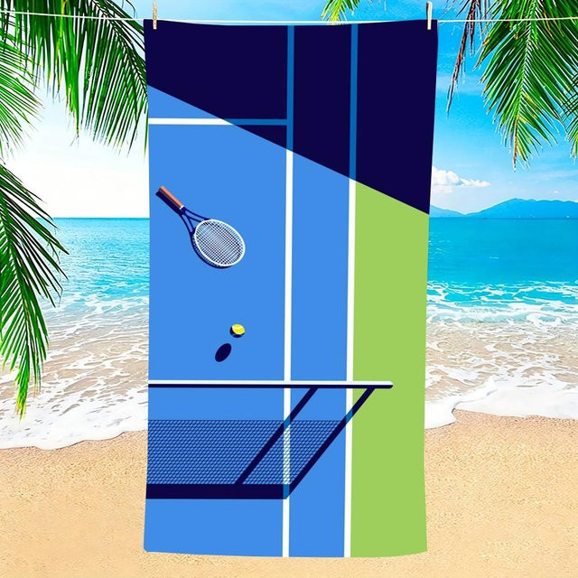 JMG Household Supplies Tennis US Open Mikrofaser Handtuch, blau, B: 150 cm, H: 75 cm - Bild 1
