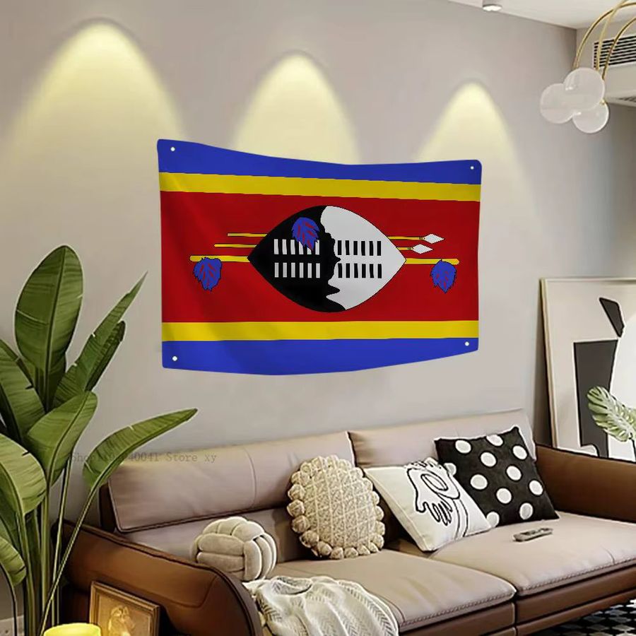 Swasiland-Flagge aus Polyester mit Ösen für die Outdoor-Dekoration - Bild 6