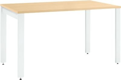 Schäfer Shop Select Schreibtisch LOGIN 4-Fuß in Ahorn und Verkehrsweiß, B/T/H: 120 x 80 x 74 cm - Bild 1
