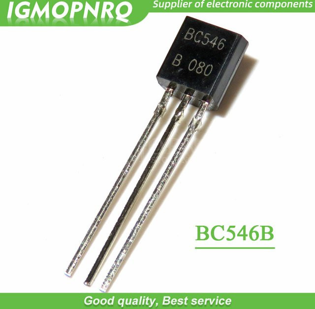 50 Stück BC546B Bipolar-Transistoren BJT NPN im BIS-92 Gehäuse, Schwarz, VCEO 80V, VCEO 80V, 200mA, 500mW - Bild 1